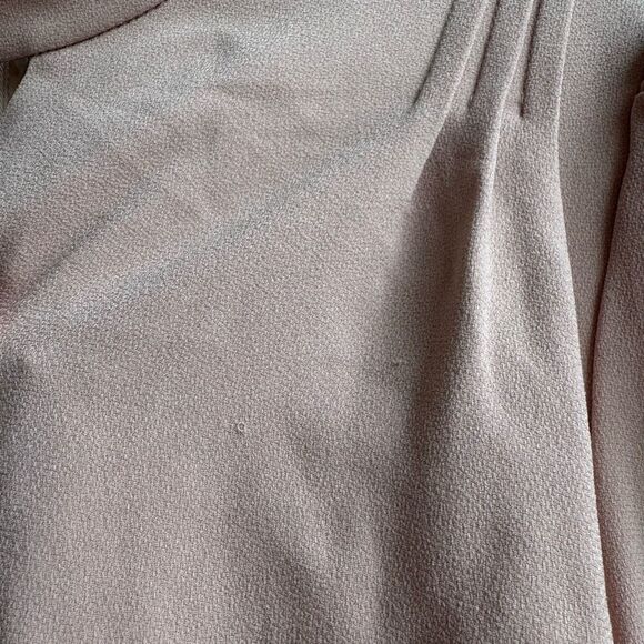 CO Collection Japanese Fabric Puff Sleeve Blush Pink Keyhole Blouse Size Medium - Picture 3 of 7